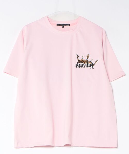 8(eight)(エイト)の「CROWNワッペン付Tシャツ(Tシャツ/カットソー・メンズ・ブラック/ピンク/アイボリー・LARGE/MEDIUM)」の3枚目の写真