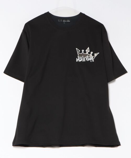 8(eight)(エイト)の「CROWNワッペン付Tシャツ(Tシャツ/カットソー・メンズ・ブラック/ピンク/アイボリー・LARGE/MEDIUM)」の2枚目の写真