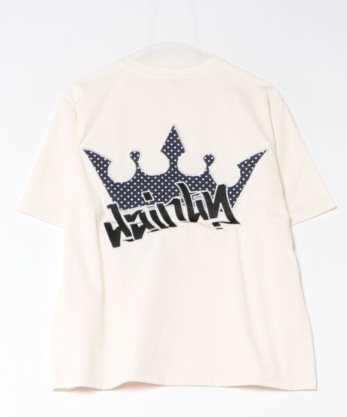 8(eight)(エイト)の「CROWNワッペン付Tシャツ(Tシャツ/カットソー・メンズ・ブラック/ピンク/アイボリー・LARGE/MEDIUM)」の4枚目の写真