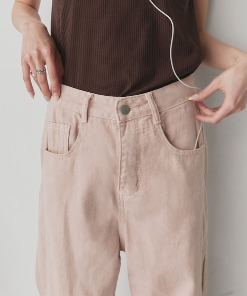 ad thie（アドティエ）の「カラーカーブデニムパンツ（デニムパンツ・レディース・ベージュ/ピンク/ブラウン/グレー・MEDIUM/LARGE）」の8枚目の写真