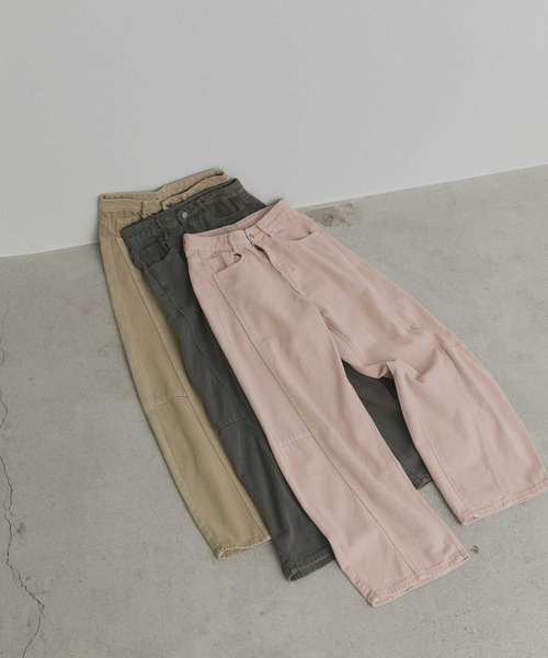 ad thie（アドティエ）の「カラーカーブデニムパンツ（デニムパンツ・レディース・ベージュ/ピンク/ブラウン/グレー・MEDIUM/LARGE）」の13枚目の写真