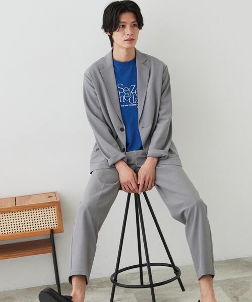 THE SHOP TK (ザ ショップ ティーケー )の「COOLロゴ半袖Tシャツ 接触冷感/洗濯機OK(Tシャツ/カットソー・メンズ・ブルー系その他2/オフホワイト/ブラック/ホワイト系3・02/04/03)」の6枚目の写真