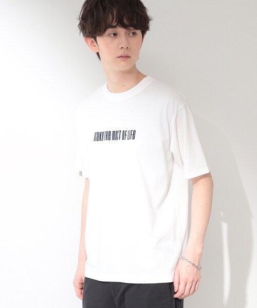 THE SHOP TK (ザ ショップ ティーケー )の「COOLロゴ半袖Tシャツ 接触冷感/洗濯機OK(Tシャツ/カットソー・メンズ・ブルー系その他2/オフホワイト/ブラック/ホワイト系3・02/04/03)」の8枚目の写真