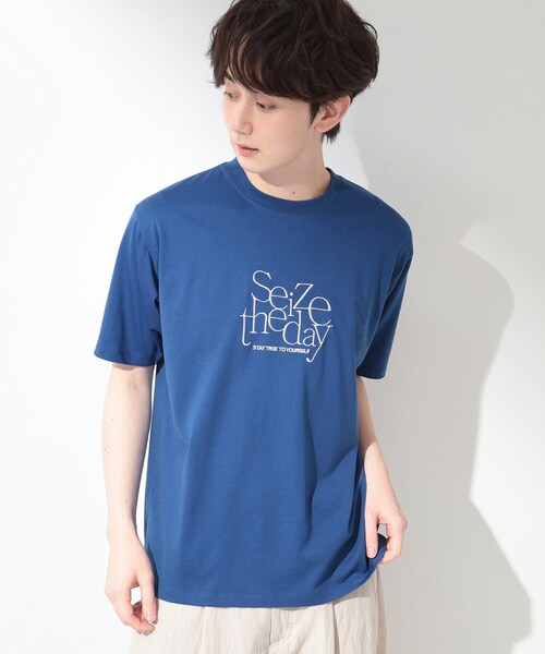 THE SHOP TK (ザ ショップ ティーケー )の「COOLロゴ半袖Tシャツ 接触冷感/洗濯機OK(Tシャツ/カットソー・メンズ・ブルー系その他2/オフホワイト/ブラック/ホワイト系3・02/04/03)」の11枚目の写真