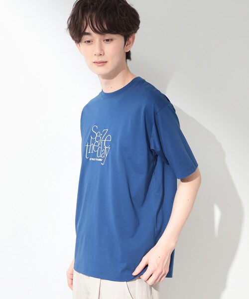 THE SHOP TK (ザ ショップ ティーケー )の「COOLロゴ半袖Tシャツ 接触冷感/洗濯機OK(Tシャツ/カットソー・メンズ・ブルー系その他2/オフホワイト/ブラック/ホワイト系3・02/04/03)」の12枚目の写真