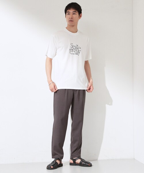 THE SHOP TK (ザ ショップ ティーケー )の「COOLロゴ半袖Tシャツ 接触冷感/洗濯機OK(Tシャツ/カットソー・メンズ・ブルー系その他2/オフホワイト/ブラック/ホワイト系3・02/04/03)」の20枚目の写真