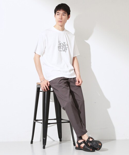 THE SHOP TK (ザ ショップ ティーケー )の「COOLロゴ半袖Tシャツ 接触冷感/洗濯機OK(Tシャツ/カットソー・メンズ・ブルー系その他2/オフホワイト/ブラック/ホワイト系3・02/04/03)」の21枚目の写真