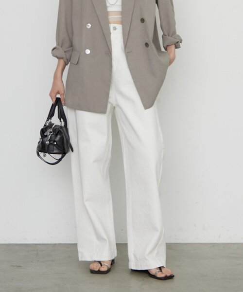 LOUNGEDRESS（ラウンジドレス）の「バレルレッグデニムパンツ（デニムパンツ・レディース・オフホワイト/ブルー・SMALL/MEDIUM）」の8枚目の写真