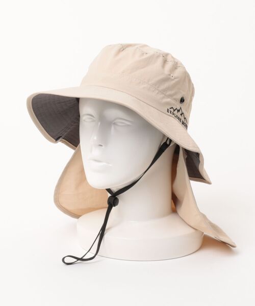 Bambin（ボンバン）の「【 Bambin / ボンバン 】 キッズ ネックガード付き UVカット サンハット / あご紐付き 日よけ 帽子（ハット・キッズ・イエロー/ブルー/ベージュ・FREE）」の13枚目の写真