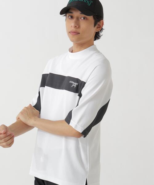 Jack Bunny!!(ジャックバニー)の「【Jack Bunny!!】PEメッシュ半袖モックネックカットソー(Tシャツ/カットソー・メンズ・ブルー/グレー/ホワイト・MEDIUM/X-LARGE/XX-LARGE/LARGE)」の2枚目の写真