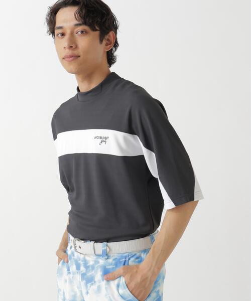 Jack Bunny!!(ジャックバニー)の「【Jack Bunny!!】PEメッシュ半袖モックネックカットソー(Tシャツ/カットソー・メンズ・ブルー/グレー/ホワイト・MEDIUM/X-LARGE/XX-LARGE/LARGE)」の4枚目の写真