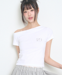 129 ワンショルダー ホットフィックストップ ホワイト