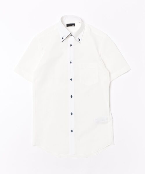 TAKA-Q(タカキュー)の「ワイシャツ メンズ ストレッチ 吸水速乾 ノンアイロン ドットエア ボタンダウン 半袖 ビジネス ドレス NEWスタンダードフィット(ビジネスシャツ・メンズ・ホワイト・X-LARGE/3L/S/MEDIUM/LARGE)」の2枚目の写真