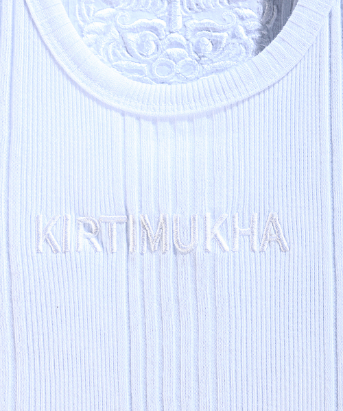 KIRTIMUKHA(キールティムカ)の「ロゴ刺繍マルチリブノースリーブホワイト(Tシャツ/カットソー・メンズ・その他・FREE)」の4枚目の写真