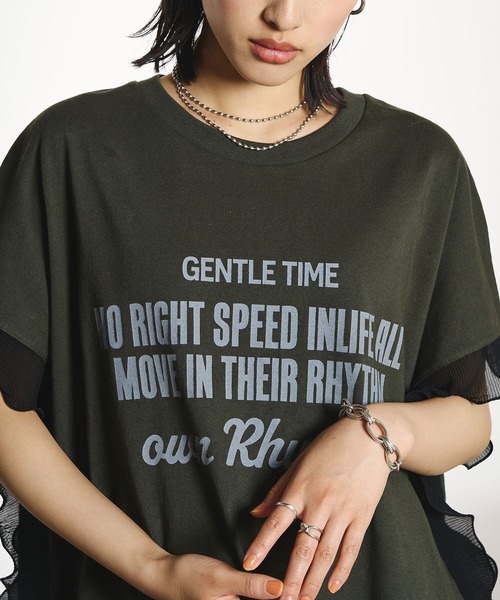 ROSE BUD(ローズバッド)の「OKIRAKU×ROSEBUD/LACE SKIRT LOGO DRESS(ワンピース・レディース・オートミール/ブラック・ONE SIZE)」の15枚目の写真