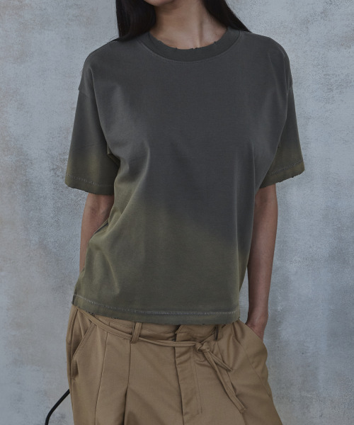 PARADIGMFILM（パラダイムフィルム）の「[Ep.02] VTGフェイドクロップTシャツ（ライトカーキ）（Tシャツ/カットソー・レディース・その他・MEDIUM/LARGE）」の9枚目の写真
