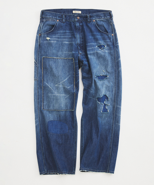 JOURNAL STANDARD relume(ジャーナルスタンダード レリューム)の「<Relume Jeans>リメイク ライトオンス デニムペインターパンツ(デニムパンツ・メンズ・ネイビー/ブラック・LARGE/MEDIUM)」の2枚目の写真