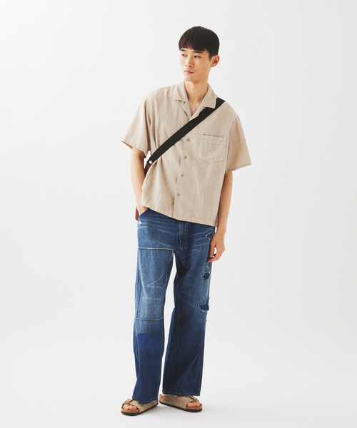 JOURNAL STANDARD relume(ジャーナルスタンダード レリューム)の「<Relume Jeans>リメイク ライトオンス デニムペインターパンツ(デニムパンツ・メンズ・ネイビー/ブラック・LARGE/MEDIUM)」の3枚目の写真