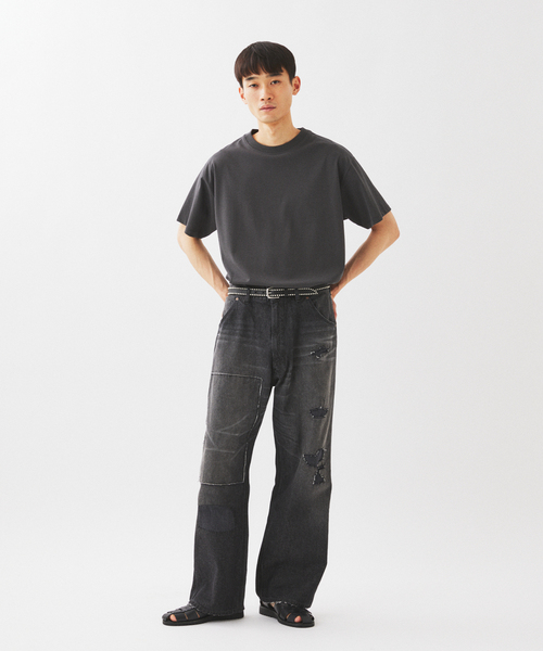 JOURNAL STANDARD relume(ジャーナルスタンダード レリューム)の「<Relume Jeans>リメイク ライトオンス デニムペインターパンツ(デニムパンツ・メンズ・ネイビー/ブラック・LARGE/MEDIUM)」の4枚目の写真