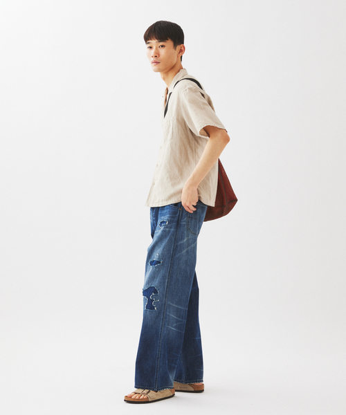 JOURNAL STANDARD relume(ジャーナルスタンダード レリューム)の「<Relume Jeans>リメイク ライトオンス デニムペインターパンツ(デニムパンツ・メンズ・ネイビー/ブラック・LARGE/MEDIUM)」の5枚目の写真