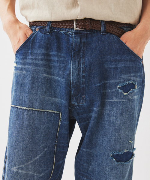 JOURNAL STANDARD relume(ジャーナルスタンダード レリューム)の「<Relume Jeans>リメイク ライトオンス デニムペインターパンツ(デニムパンツ・メンズ・ネイビー/ブラック・LARGE/MEDIUM)」の7枚目の写真