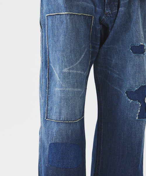 JOURNAL STANDARD relume(ジャーナルスタンダード レリューム)の「<Relume Jeans>リメイク ライトオンス デニムペインターパンツ(デニムパンツ・メンズ・ネイビー/ブラック・LARGE/MEDIUM)」の8枚目の写真