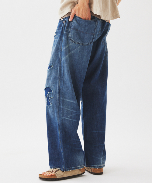 JOURNAL STANDARD relume(ジャーナルスタンダード レリューム)の「<Relume Jeans>リメイク ライトオンス デニムペインターパンツ(デニムパンツ・メンズ・ネイビー/ブラック・LARGE/MEDIUM)」の11枚目の写真