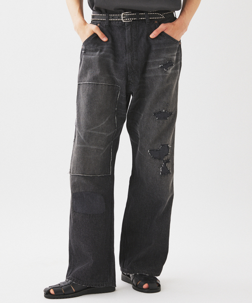 JOURNAL STANDARD relume(ジャーナルスタンダード レリューム)の「<Relume Jeans>リメイク ライトオンス デニムペインターパンツ(デニムパンツ・メンズ・ネイビー/ブラック・LARGE/MEDIUM)」の18枚目の写真