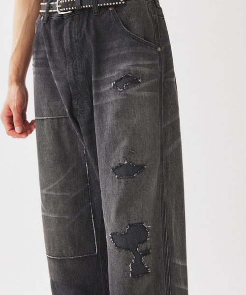 JOURNAL STANDARD relume(ジャーナルスタンダード レリューム)の「<Relume Jeans>リメイク ライトオンス デニムペインターパンツ(デニムパンツ・メンズ・ネイビー/ブラック・LARGE/MEDIUM)」の22枚目の写真