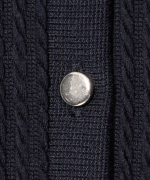 A DAY IN THE LIFE UNITED ARROWS(アデイインザライフユナイテッドアローズ)の「ジャガード ミニケーブルカーディガン 5分袖 <A DAY IN THE LIFE>(カーディガン/ボレロ・レディース・ダークグレー/ネイビー/ナチュラル・FREE)」の12枚目の写真