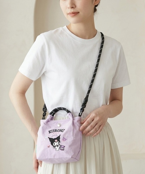 BACKYARD FAMILY(バックヤードファミリー)の「unify × Sanrio characters エンブロイ2wayショルダー(ショルダーバッグ・レディース・ライトグレー/ラベンダー/ネイビー・FREE)」の11枚目の写真