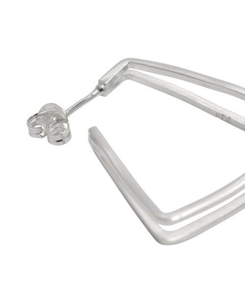 YArKA（ヤーカ）の「【YArKA/ヤーカ】frame design earing(pierce)[FLDEP] / フレームデザインピアス（ピアス（両耳用）・レディース・シルバー/ゴールド・FREE）」の4枚目の写真