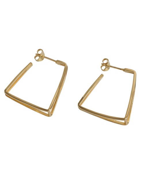 YArKA（ヤーカ）の「【YArKA/ヤーカ】frame design earing(pierce)[FLDEP] / フレームデザインピアス（ピアス（両耳用）・レディース・シルバー/ゴールド・FREE）」の6枚目の写真