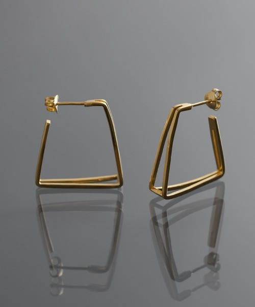 YArKA（ヤーカ）の「【YArKA/ヤーカ】frame design earing(pierce)[FLDEP] / フレームデザインピアス（ピアス（両耳用）・レディース・シルバー/ゴールド・FREE）」の8枚目の写真