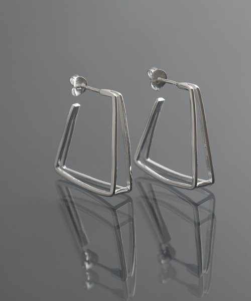 YArKA（ヤーカ）の「【YArKA/ヤーカ】frame design earing(pierce)[FLDEP] / フレームデザインピアス（ピアス（両耳用）・レディース・シルバー/ゴールド・FREE）」の9枚目の写真