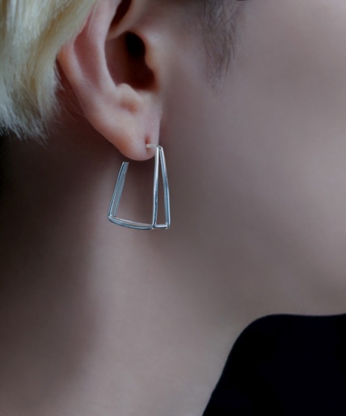 YArKA（ヤーカ）の「【YArKA/ヤーカ】frame design earing(pierce)[FLDEP] / フレームデザインピアス（ピアス（両耳用）・レディース・シルバー/ゴールド・FREE）」の11枚目の写真