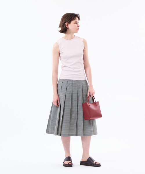 MACKINTOSH PHILOSOPHY（ﾏｯｷﾝﾄｯｼｭ ﾌｨﾛｿﾌｨｰ）の「マイクロリブタンクトップ（Tシャツ/カットソー・レディース・オフホワイト/ダークネイビー/ピンク系その他2・38）」の5枚目の写真