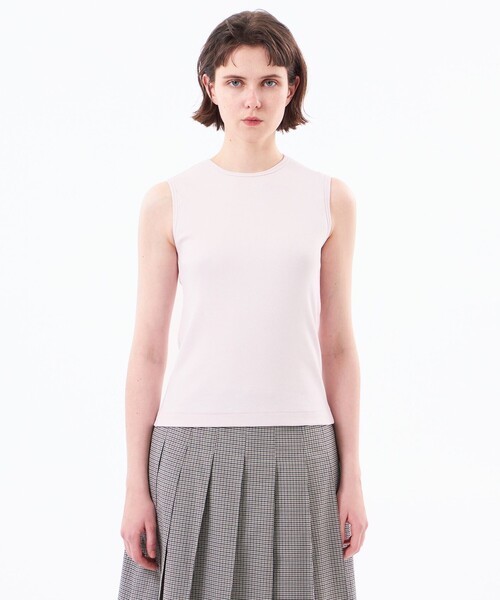 MACKINTOSH PHILOSOPHY（ﾏｯｷﾝﾄｯｼｭ ﾌｨﾛｿﾌｨｰ）の「マイクロリブタンクトップ（Tシャツ/カットソー・レディース・オフホワイト/ダークネイビー/ピンク系その他2・38）」の7枚目の写真