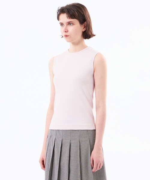 MACKINTOSH PHILOSOPHY（ﾏｯｷﾝﾄｯｼｭ ﾌｨﾛｿﾌｨｰ）の「マイクロリブタンクトップ（Tシャツ/カットソー・レディース・オフホワイト/ダークネイビー/ピンク系その他2・38）」の8枚目の写真