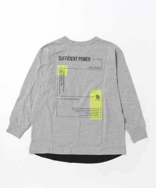 FARM(ファーム)の「スソレイヤードロンT(Tシャツ/カットソー・キッズ・ブラック/グレー・130cm/140cm/150cm/160cm)」の4枚目の写真