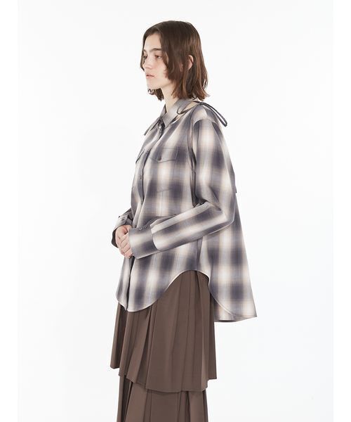 SORIN（ソリン　）の「Cargo Pocket Shirt / カーゴポケットシャツ（シャツ/ブラウス・レディース・チェック/オフホワイト/ダークグレー・38）」の8枚目の写真