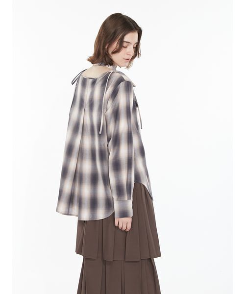 SORIN（ソリン　）の「Cargo Pocket Shirt / カーゴポケットシャツ（シャツ/ブラウス・レディース・チェック/オフホワイト/ダークグレー・38）」の9枚目の写真