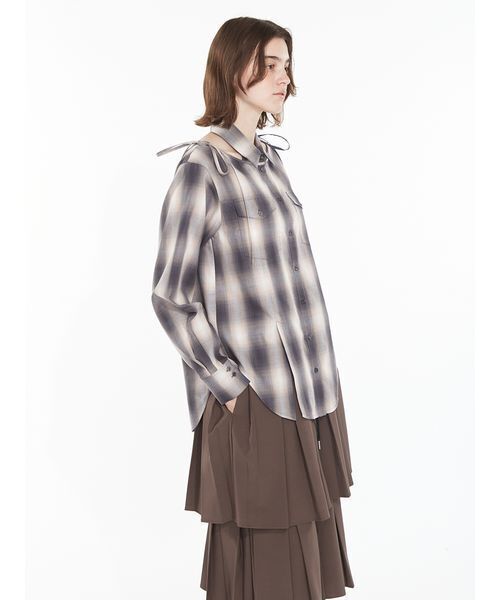 SORIN（ソリン　）の「Cargo Pocket Shirt / カーゴポケットシャツ（シャツ/ブラウス・レディース・チェック/オフホワイト/ダークグレー・38）」の10枚目の写真