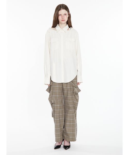 SORIN（ソリン　）の「Cargo Pocket Shirt / カーゴポケットシャツ（シャツ/ブラウス・レディース・チェック/オフホワイト/ダークグレー・38）」の16枚目の写真