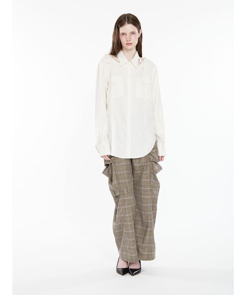 SORIN（ソリン　）の「Cargo Pocket Shirt / カーゴポケットシャツ（シャツ/ブラウス・レディース・チェック/オフホワイト/ダークグレー・38）」の22枚目の写真