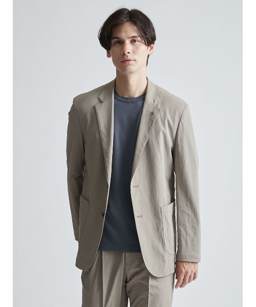 AOURE(アウール)の「VINTAGE NYLON SETUP JACKET(テーラードジャケット・メンズ・ライトベージュ/チャコールグレー/カーキ・MEDIUM/LARGE)」の7枚目の写真