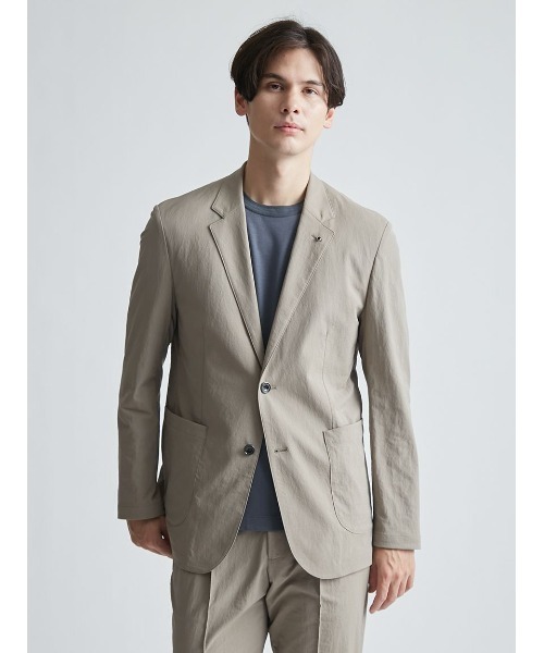 AOURE(アウール)の「VINTAGE NYLON SETUP JACKET(テーラードジャケット・メンズ・ライトベージュ/チャコールグレー/カーキ・MEDIUM/LARGE)」の8枚目の写真