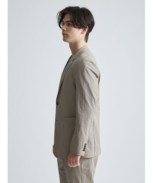 AOURE(アウール)の「VINTAGE NYLON SETUP JACKET(テーラードジャケット・メンズ・ライトベージュ/チャコールグレー/カーキ・MEDIUM/LARGE)」の9枚目の写真