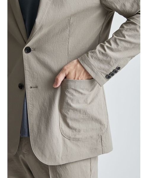 AOURE(アウール)の「VINTAGE NYLON SETUP JACKET(テーラードジャケット・メンズ・ライトベージュ/チャコールグレー/カーキ・MEDIUM/LARGE)」の18枚目の写真