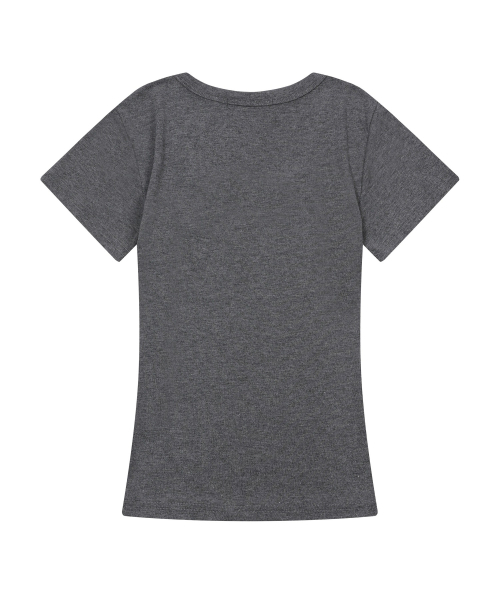 MUCENT(ムセント)の「フェリングミディラウンドネック半袖ティー(6色)(Tシャツ/カットソー・レディース・ブラック/ピンク/ベージュ/グレー/チャコール/ホワイト・FREE)」の15枚目の写真